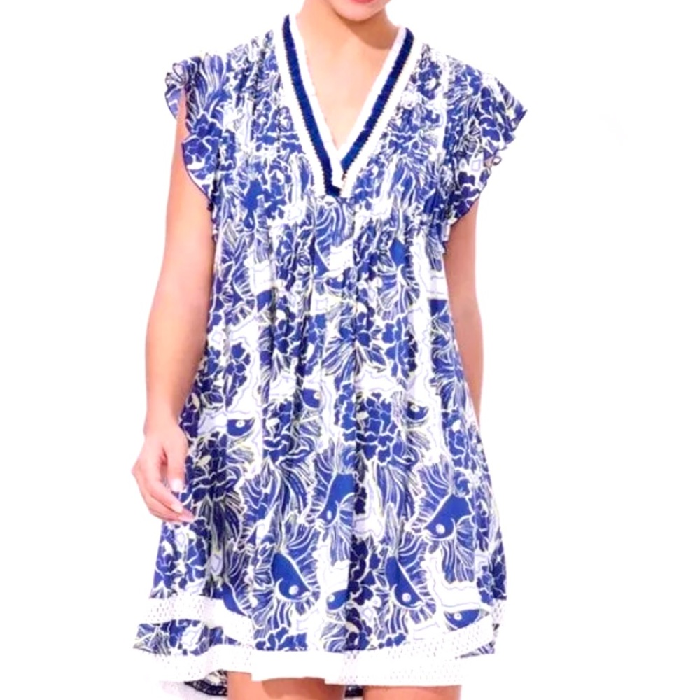 NWT Poupette St Barth mini dress x Vilebrequin